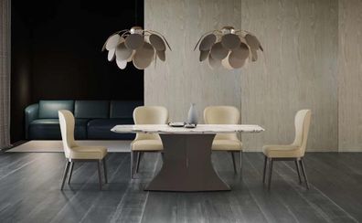Esstisch Marmor Esstische Esszimmer Tische Tisch Design Holz Luxus Möbel Neu