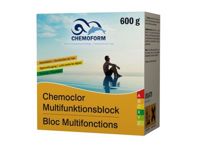 600g Chemoform Chemoclor Multifunktionsblock Activchlor Flockung Algenex 3in1