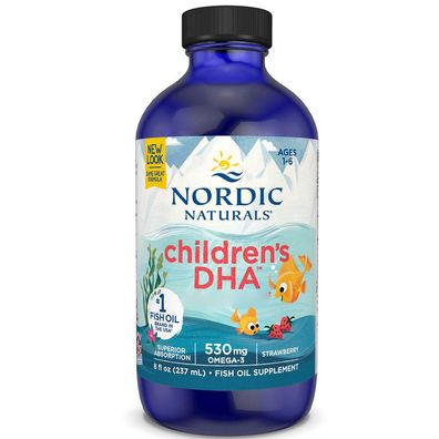 Nordic Naturals, Children's DHA, 530mg Omega-3, Erdbeere, 8 fl oz (237 ml)