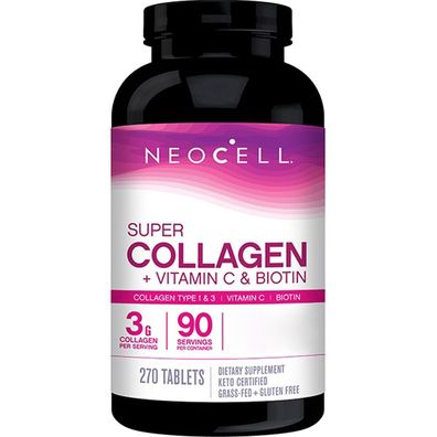 Neocell, Super Collagen + Viatmin C und Biotin. 270 Tabletten