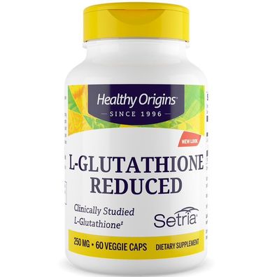 Healthy Origins, Setria® - L-Glutathione Reduced, 250mg, 60 Kapseln