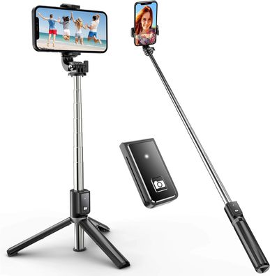 Atumtek Selfie Stick Dreifuß, Ausdehnbarer Bluetooth Selfie Stick mit 100CM