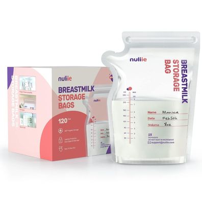 Nuliie Muttermilchbeutel 250ml BPA-frei Muttermilch Aufbewahrung 120 Stück