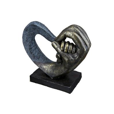 Poly Skulptur "Hands of Love", H 14cm, von Gilde