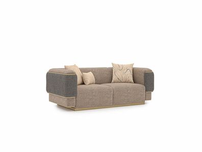 Design Modern Grau Zweisitzer Sofa Couch Wohnzimmer Einrichtung Neu