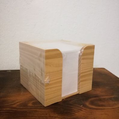Zettelbox Bambus 10cm Schreibtisch Büro Schreibtisch Notizen