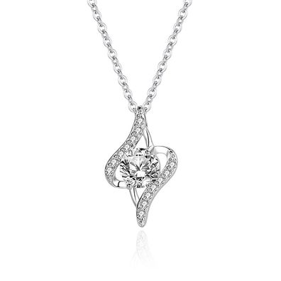 S925 Sterling Silber Halskette Mode Halskette Herz Halskette