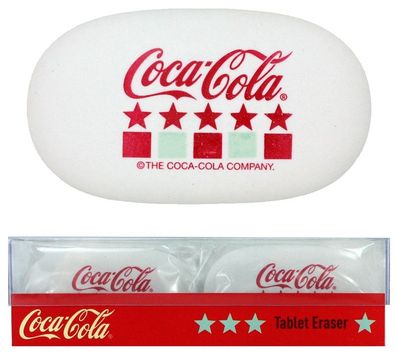3 Stück Coke Americana Radiergummi - Coca Cola Radierer - ca 65x40x15 mm NEU