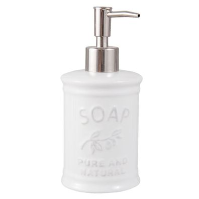 Seifenspender Soap Clayre&Eef 18cm weiß 63857 Badezimmer