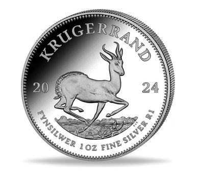 Silbermünze Krügerrand 2024 1 oz 1 Rand 999 Silber Bullion Anlagemünze