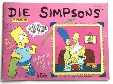 Die Simpsons (1991) Stickeralbum komplett beklebt , sehr guter Zustand , Panini