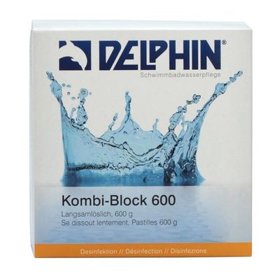 Delphin Kombi Block 600g langsamlöslich Kombitab Activchlor Flockung Algizid