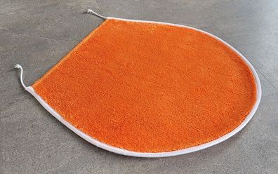 Spirella Uni Mandarine Orange WC Bezug / Deckelbezug 47x50 cm. Florhöhe: 10mm