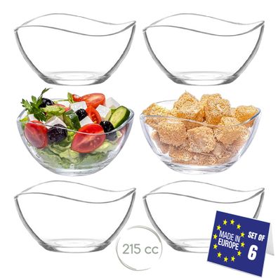 LAV Vira Snackschalen-Set: 6-teilig 215ml für Dip und Salat