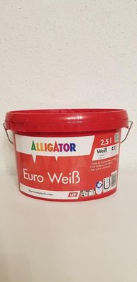 Alligator Euro Weiß LEF Wandfarbe 2,5 Liter
