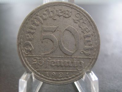 Deutsches Reich 50 Pfennig 1921 A (LosNr.190)