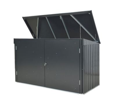 Tepro 7713 Mülltonnenbox für 3 x 240 L Universalbox Store Max aus Metall