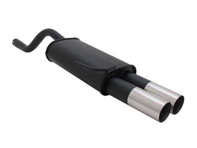 NOVUS Sportauspuff Endschalldämpfer 2x76mm RL passend für Renault Clio II Typ B