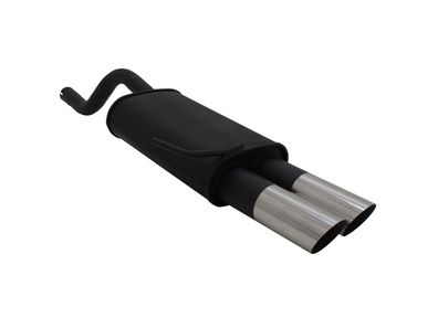 NOVUS Sportauspuff Endschalldämpfer 2x76mm MS passend für Renault Clio II Typ B