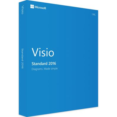 Microsoft Visio 2016 Standard | Vollversion | Deutsche Ware | 24/7 Lieferung