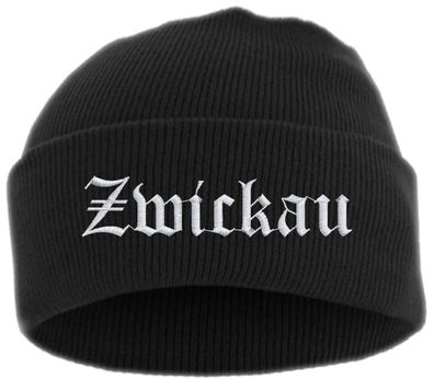 Zwickau Umschlagmütze - Altdeutsch - Bestickt - Mütze mit breitem Umschl...