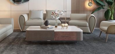Wohnzimmer Couchtisch Beistelltisch Design Couchtische Sofa Tische Luxus Holz