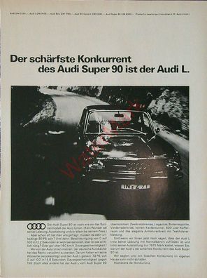 Originale alte Reklame Werbung Audi Super 90 v. 1967 (7)