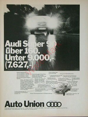 Originale alte Reklame Werbung Audi 90 v. 1968 (10)