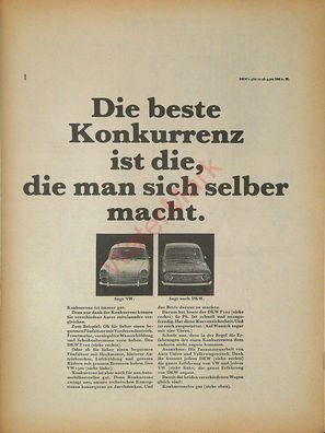 Originale alte Reklame Werbung Audi v. 1965 (13)