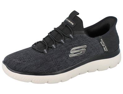 Skechers Slip-Ins Summits Key Pace Herren Schlupfsneaker Slipper schwarz Textil