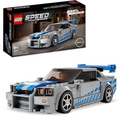 LEGO 76917 Speed Champions 2 Fast 2 Furious Nissan Skyline GT-R (R34) Rennwagen