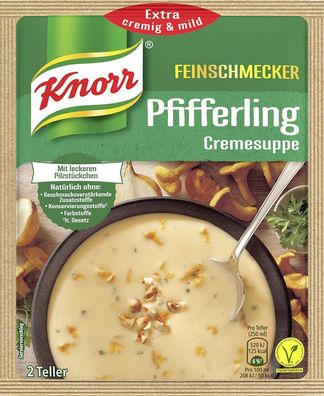 Knorr Feinschmecker Pfifferling Cremesuppe Pilze Gemüse 18er Pack 18 x 500 ml