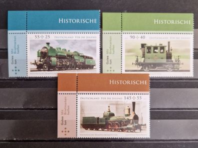 BRD - MiNr. 2946-48 - Jugend: Historische Dampflokomotiven