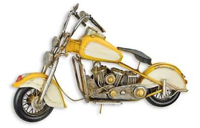 Blechmodell Nostalgie Motorrad Gelber Kreuzer L 59 cm Vintage Retro Blechmotorrad