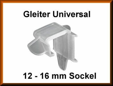 5 x Sockel Halterung 12-16 mm Universal Befestigung Klammer Blendenhalter Küche