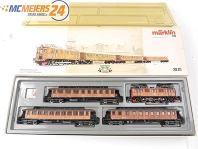 Märklin H0 2870 Zugset 4-tlg. Holzzug Historischer Personenzug SJ / NEM Licht E656