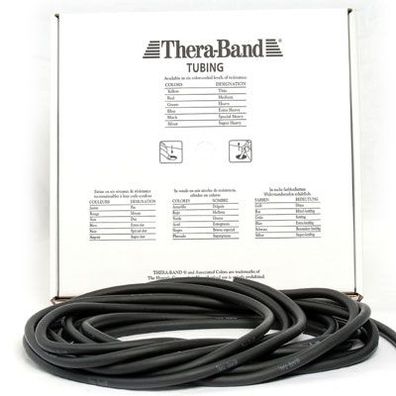 Thera-Band® 7,50m Tubing Tubes Schwarz Besonders Schwer & Stark