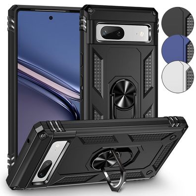 Outdoor Hülle für Google Pixel 7a TPU PC Hybrid Sergeant Armor Ring Cover Case