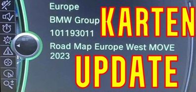 BMW Navigation Kartenaktualisierung Update Road Map Europa West MOVE 2023 mit FSC PIN