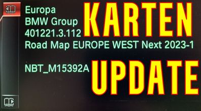 BMW Navigation Kartenaktualisierung Update Road Map Europa West NEXT 2023-2 mit FSC