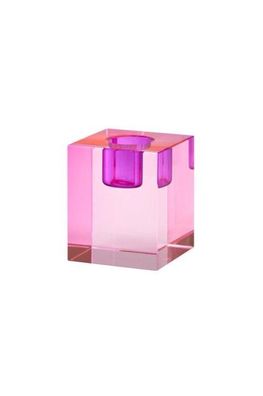 Gift Company Dioptrics, Kristallglas-Kerzenhalter, pink/ lila , 1120901013 1 St