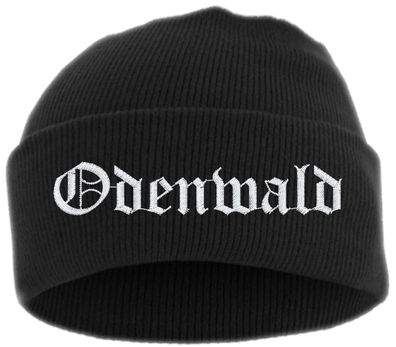 Odenwald Umschlagmütze - Altdeutsch - Bestickt - Mütze mit breitem Umsch...