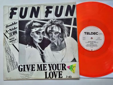 Fun Fun - Give Me Your Love / Tell Me 12'' Coloured VINYL ITALO DISCO
