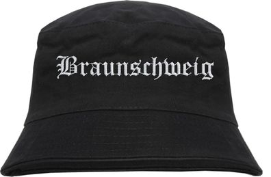Braunschweig Fischerhut - Altdeutsch - bestickt - Bucket Hat Anglerhut Hut