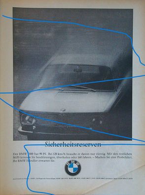 Originale alte Reklame Werbung BMW 1800 v. 1966 (13)