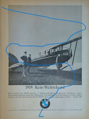 Originale alte Reklame Werbung BMW v. 1966 (15)