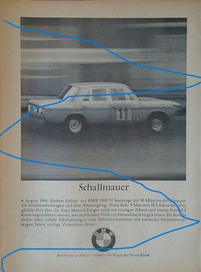 Originale alte Reklame Werbung BMW 2000 v. 1966 (16)