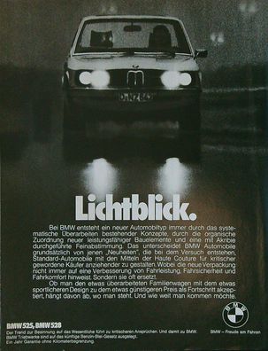 Originale alte Reklame Werbung BMW 525 528 v. 1975 (18)