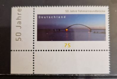 BRD - MiNr. 3001 - 50 Jahre Fehmarnsundbrücke