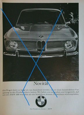 Originale alte Reklame Werbung BMW 1800 v. 1967 (22)